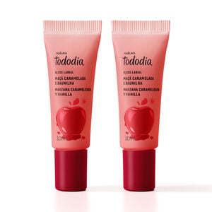 Kit Gloss Labial Natura Tododia Maçã Caramelada e Baunilha (2 unidades)