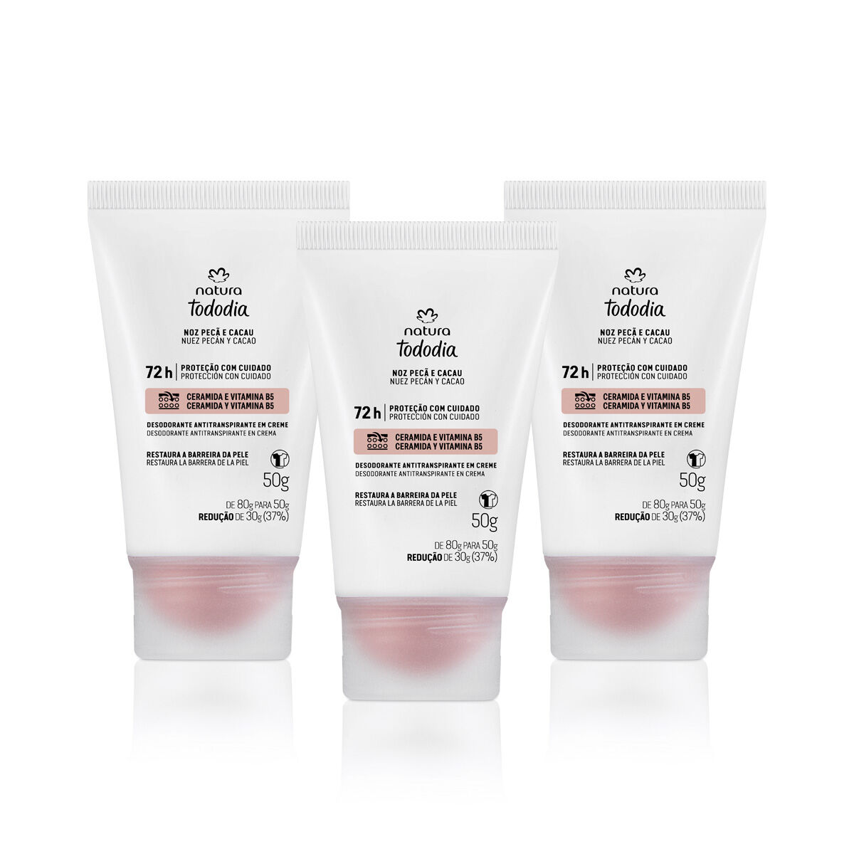 Kit Desodorante em Creme Tododia Noz Peca e Cacau (3 Produtos)