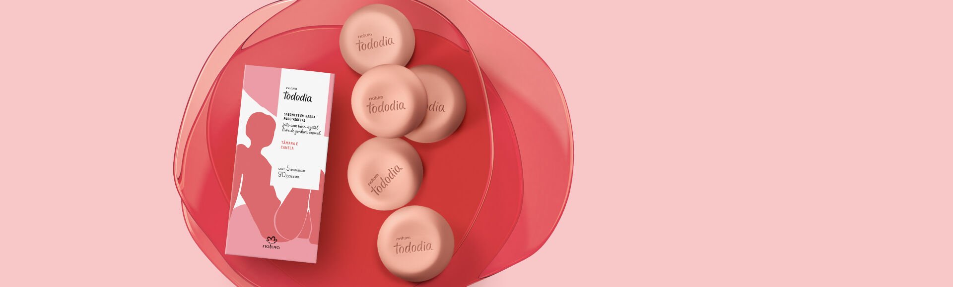 Sabonete em Barra Puro Vegetal Tododia Tâmara e Canela