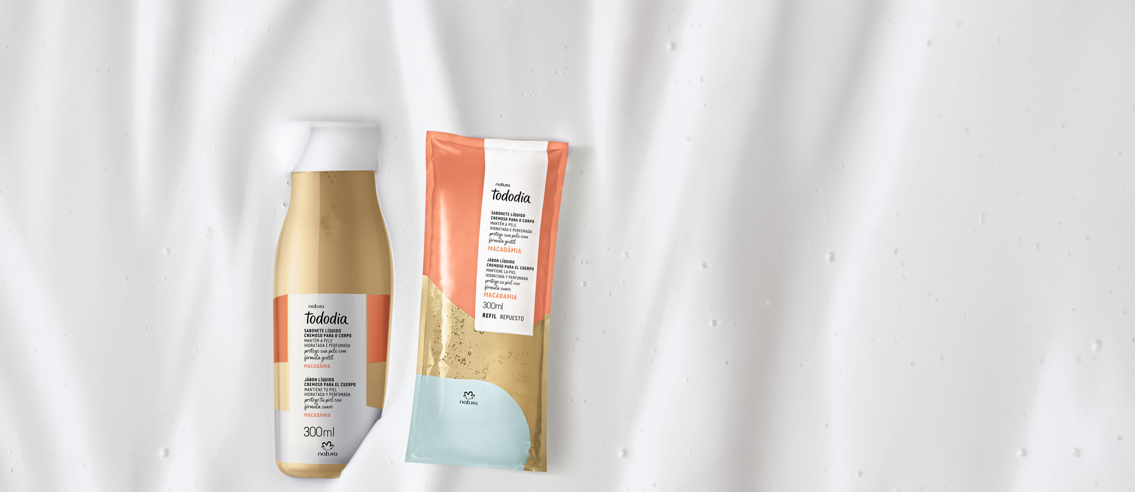 Kit Sabonete Líquido com Refil Tododia Macadâmia