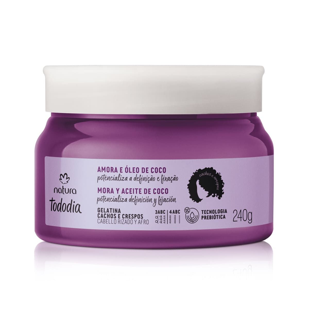 Gelatina Cachos e Crespos Tododia Amora e Óleo de Coco 240 g