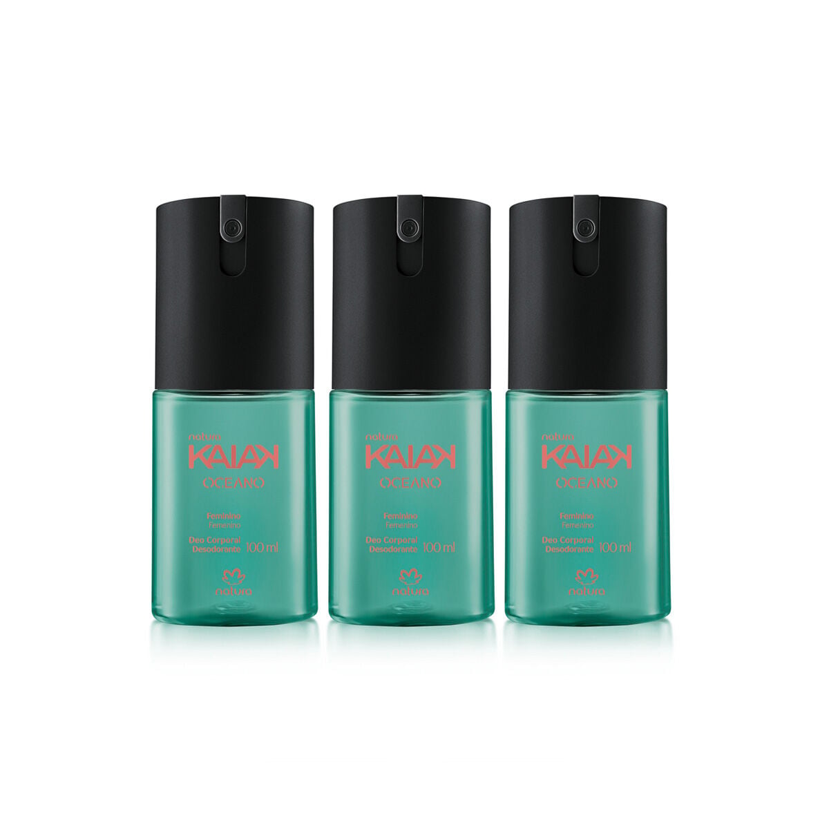 Kit Kaiak Desodorante Corporal Feminino Oceano 3 Unidades de 100 Ml