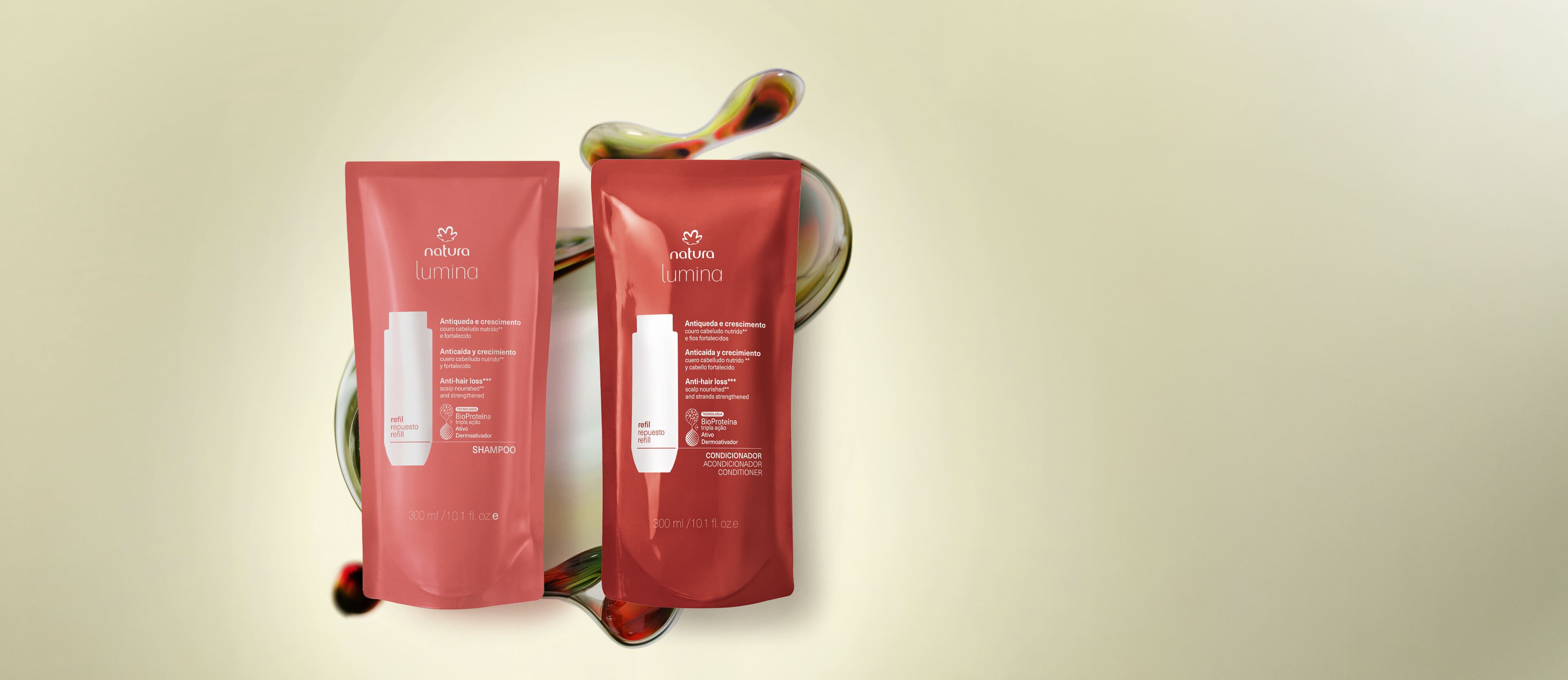 Kit Refis Shampoo e Condicionador Lumina Antiqueda e Crescimento (2 produtos)