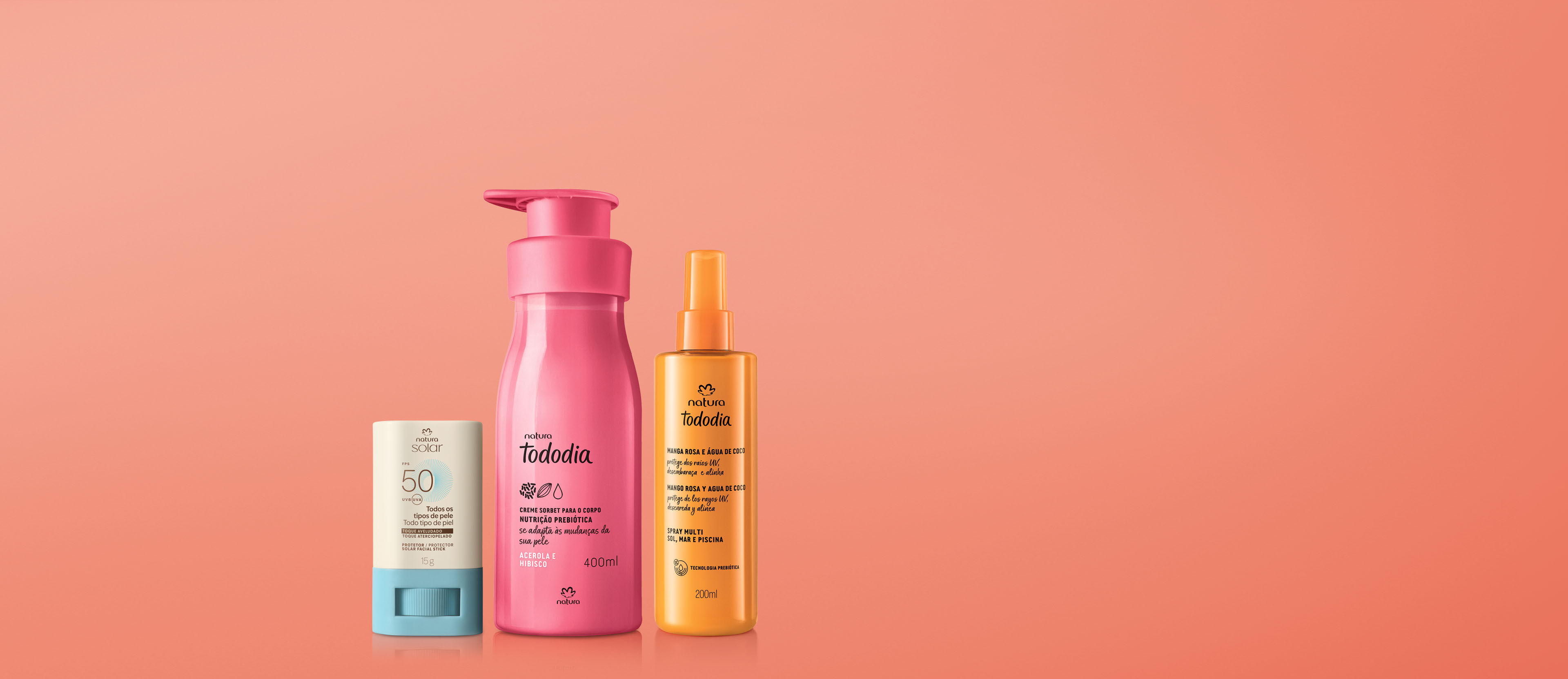 Kit Verão Tododia Acerola e Hibisco e Natura Solar