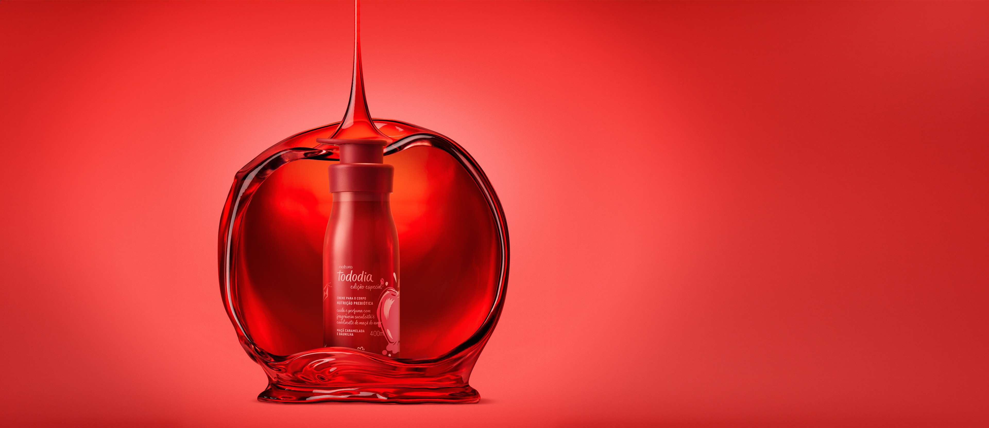 Creme Desodorante Nutritivo para o Corpo Tododia Maçã Caramelada e Baunilha