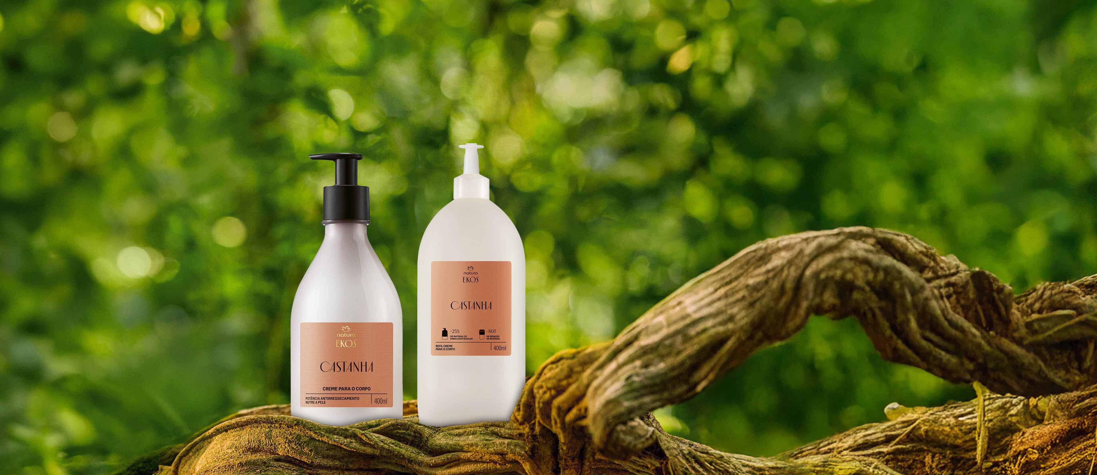 Kit Ekos Castanha Creme para o Corpo e Refil