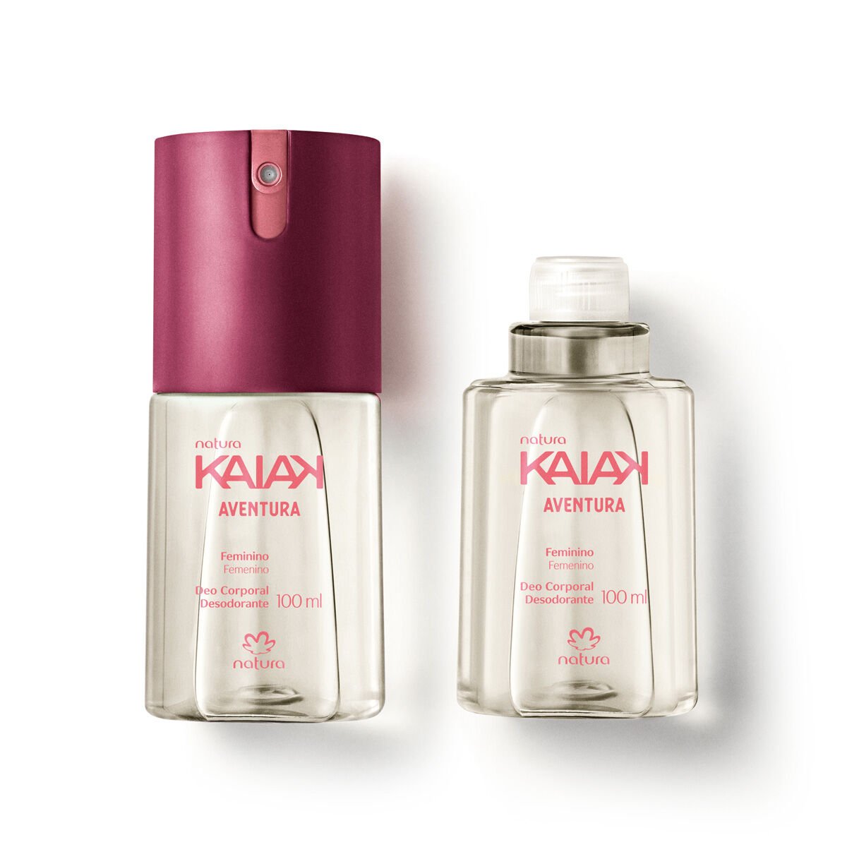 Kit Desodorante Corporal Kaiak Aventura Feminino com Refil (2 produtos)