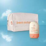 Kit Protetor Solar Facial Pele Normal a Seca FPS 70 e Nécessaire Natura Solar