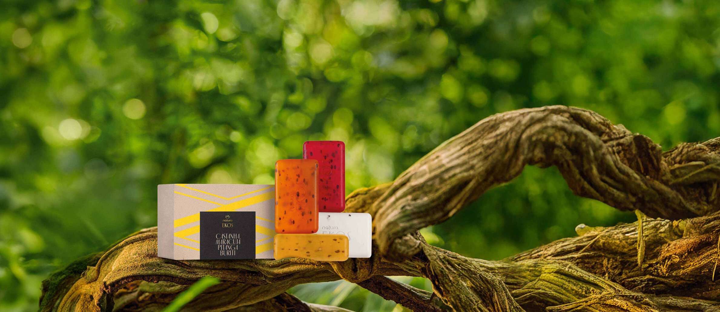 Sabonete em Barra Puro Vegetal Cremoso e Esfoliante Refrescante Ekos