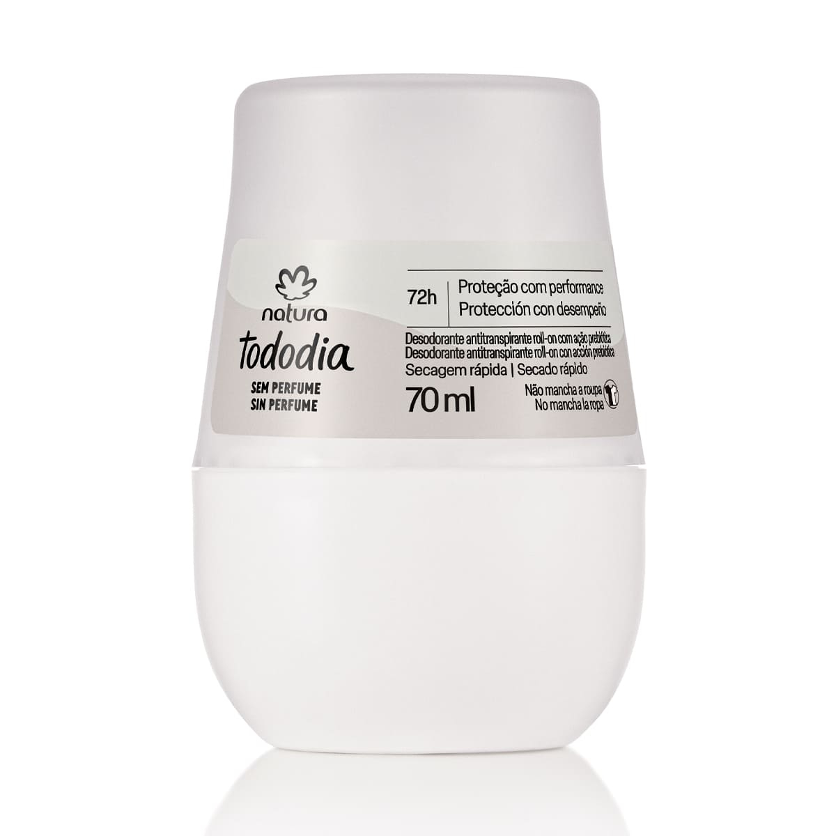 Desodorante Antitranspirante Roll-on Tododia Sem Perfume 70 ml