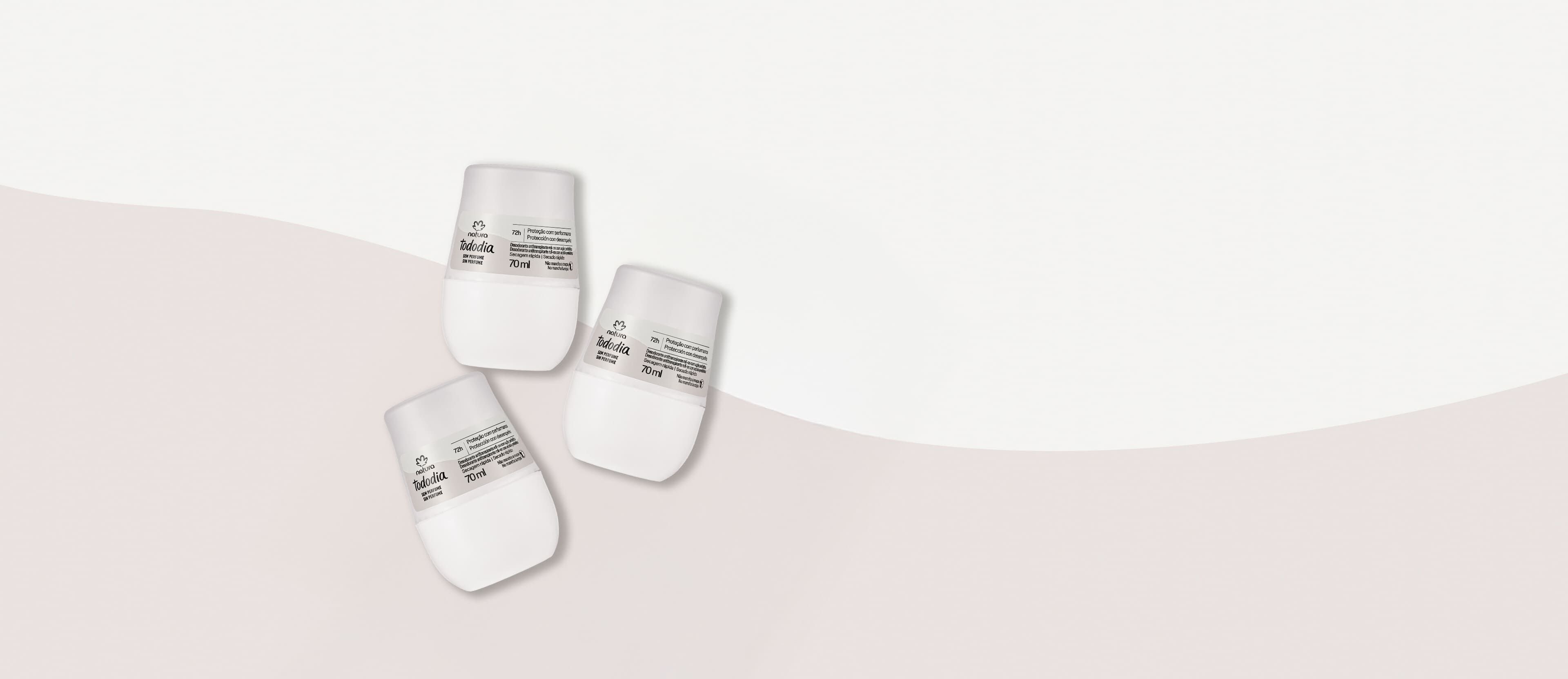 Kit Desodorante Antitranspirante Roll-on Sem Perfume (3 unidades)