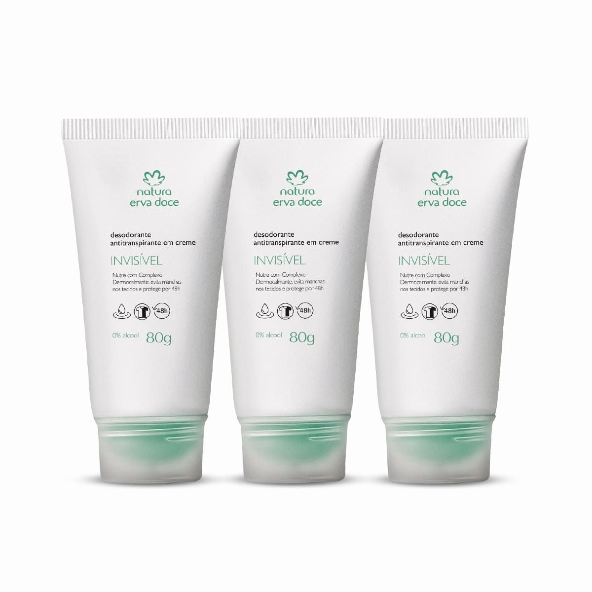 Kit Desodorante Antitranspirante em Creme Erva Doce (3 Unidades)