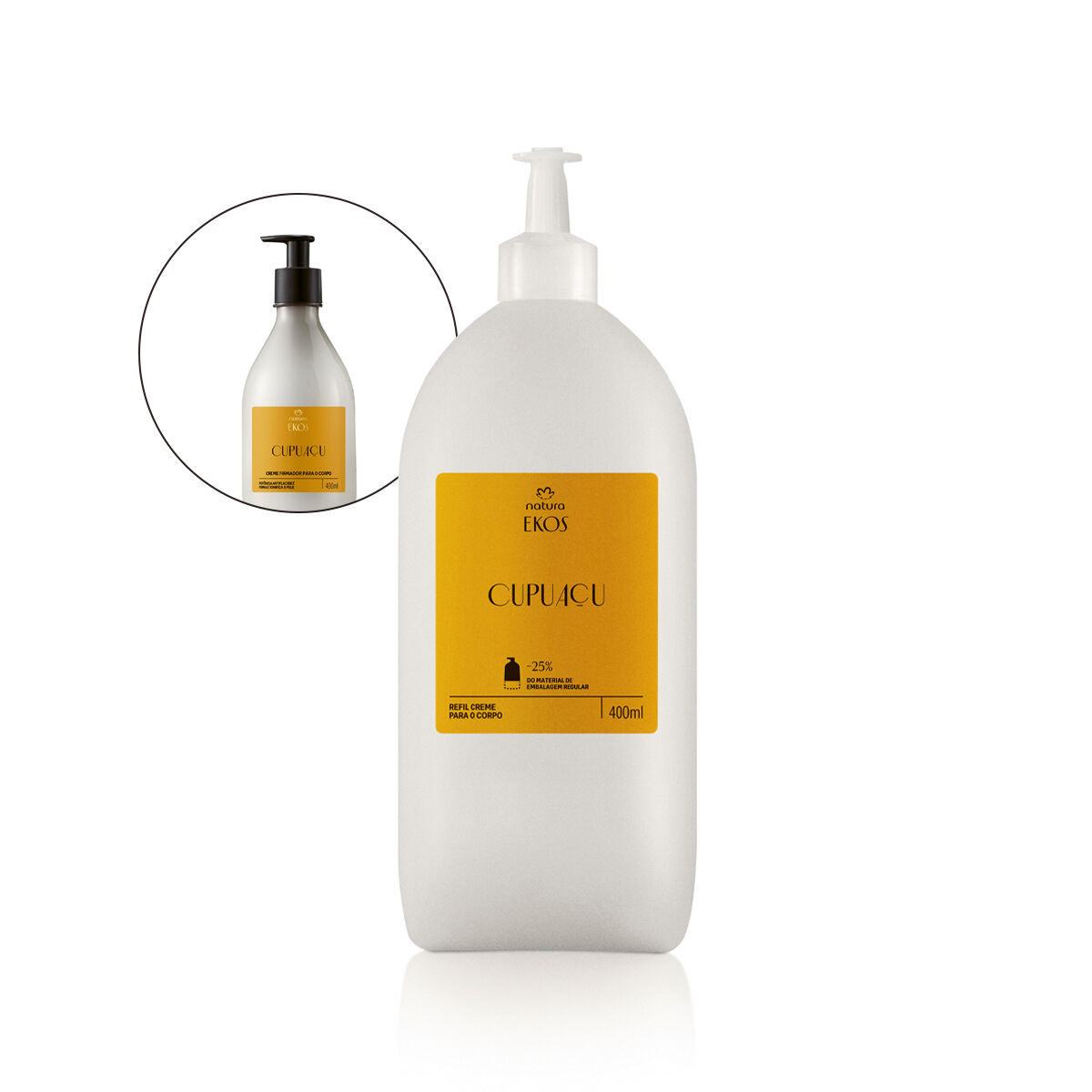 Refil Creme Desodorante Hidratante para O Corpo Ekos Cupuacu 400 Ml
