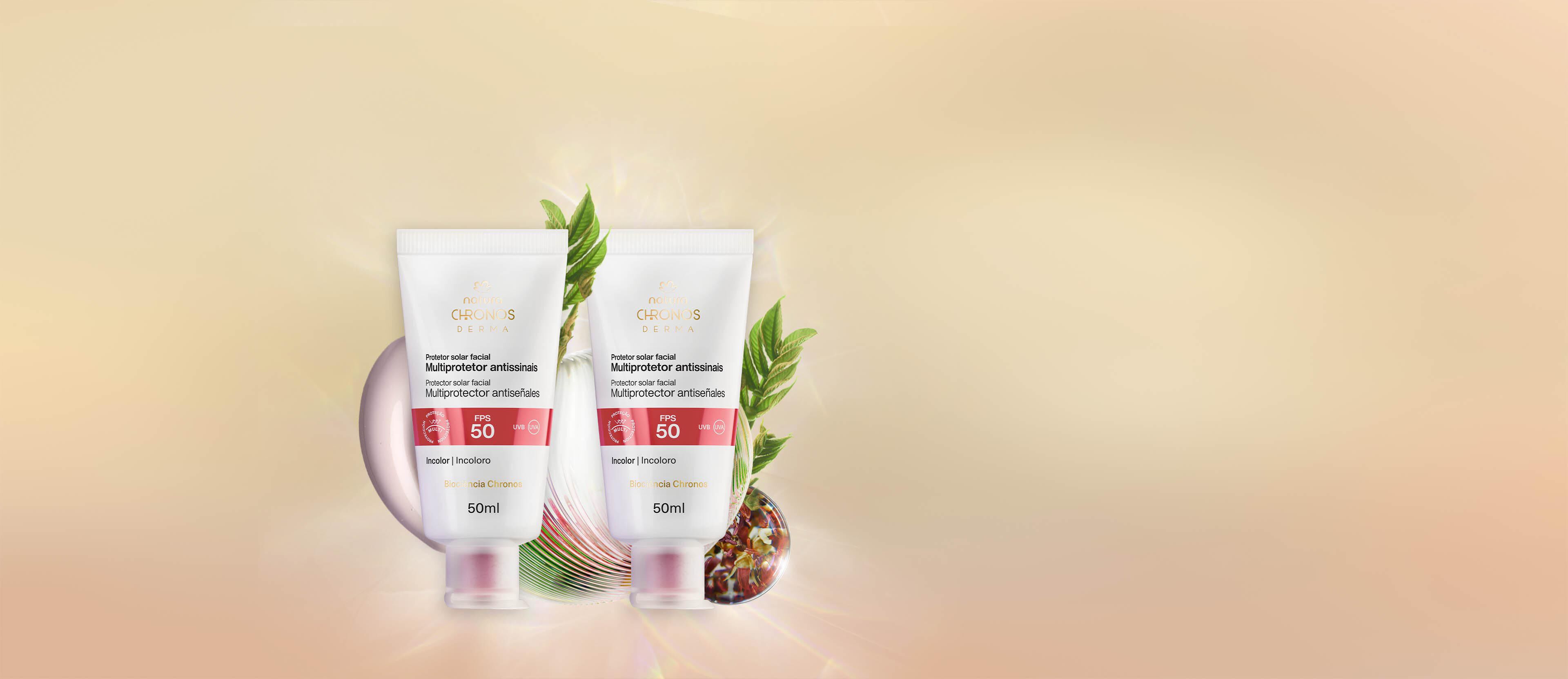 Kit Multiprotetor Facial Antissinais FPS 50 Chronos Derma