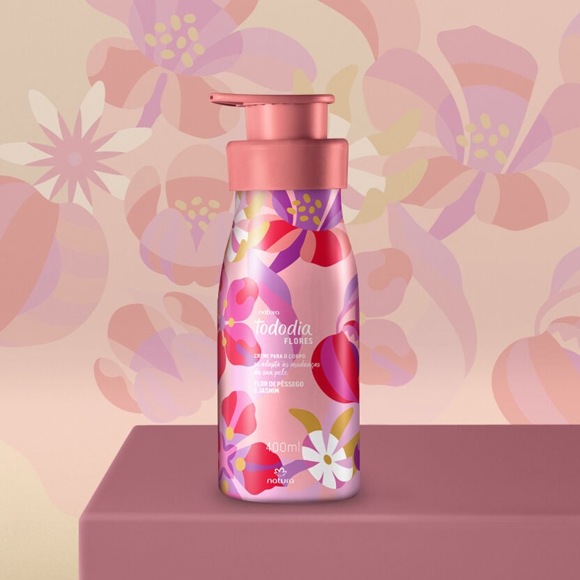 Creme Desodorante Nutritivo para o Corpo Tododia Flor de Pêssego e Jasmim