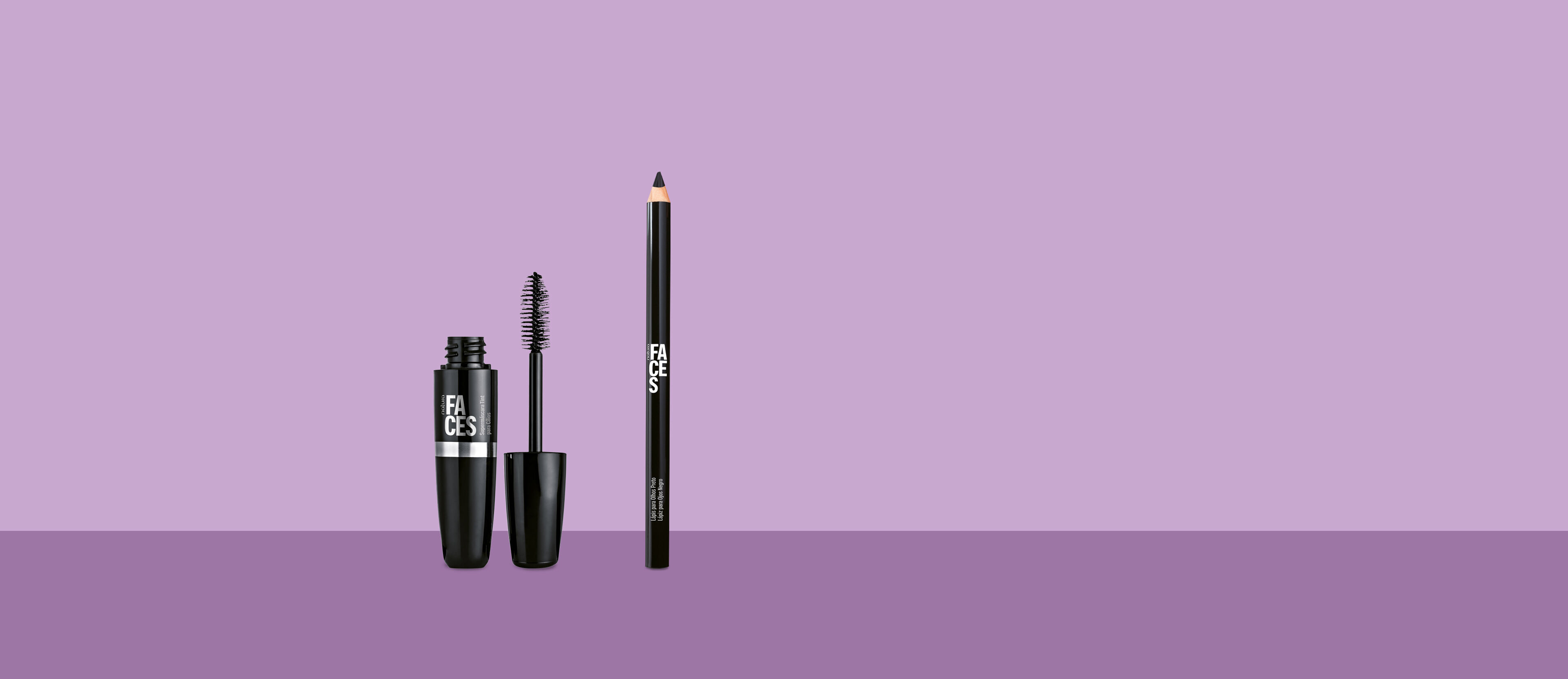 Kit Faces Lápis para Olhos Preto e Supermáscara Tint para Cílios (2 produtos)