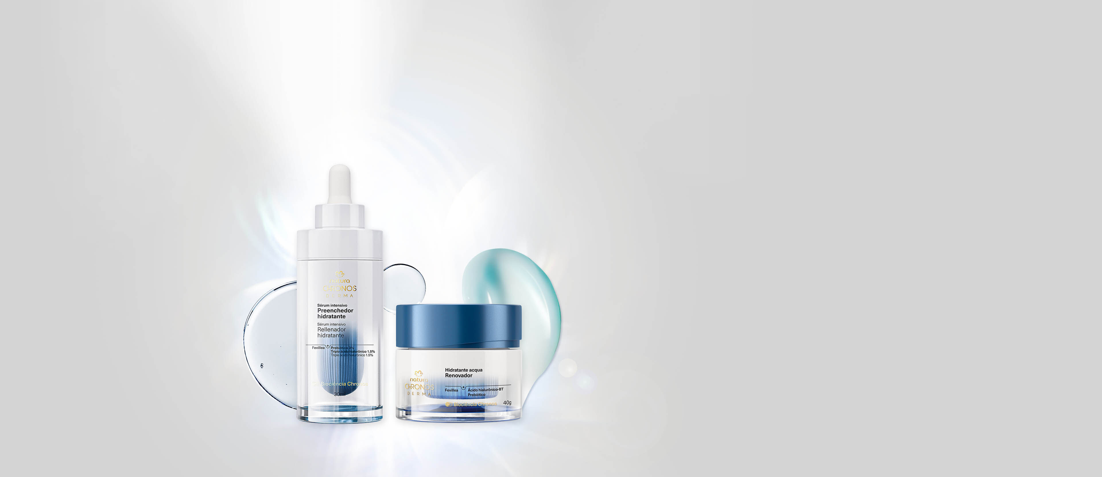 Kit Sérum Preenchedor Hidratante e Acqua Renovador Chronos Derma