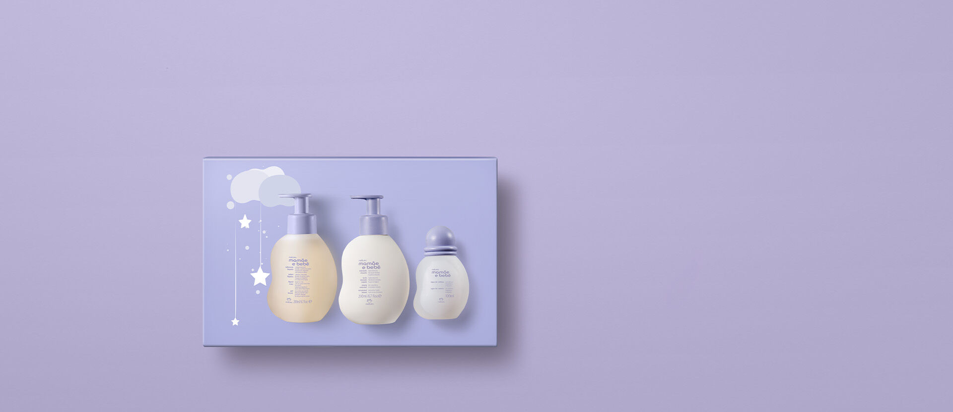 Presente Natura Mamãe e Bebê Relaxante com Frasqueira (4 produtos)