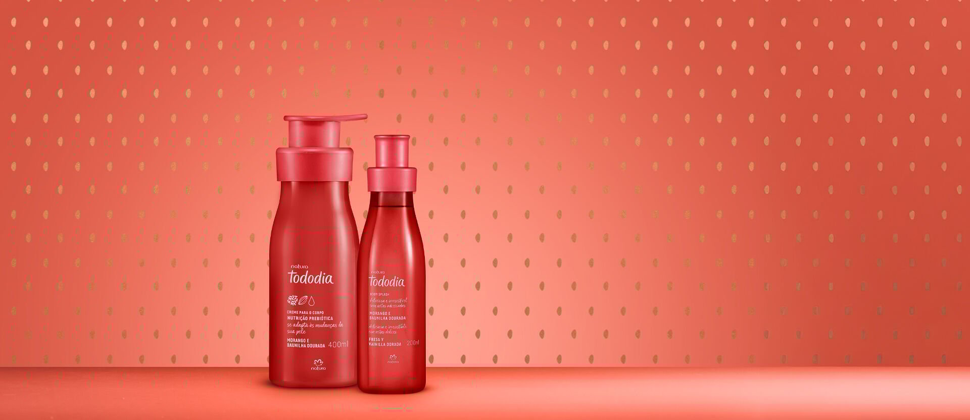 Kit Tododia Morango e Baunilha Dourada com Body Splash (2 produtos)