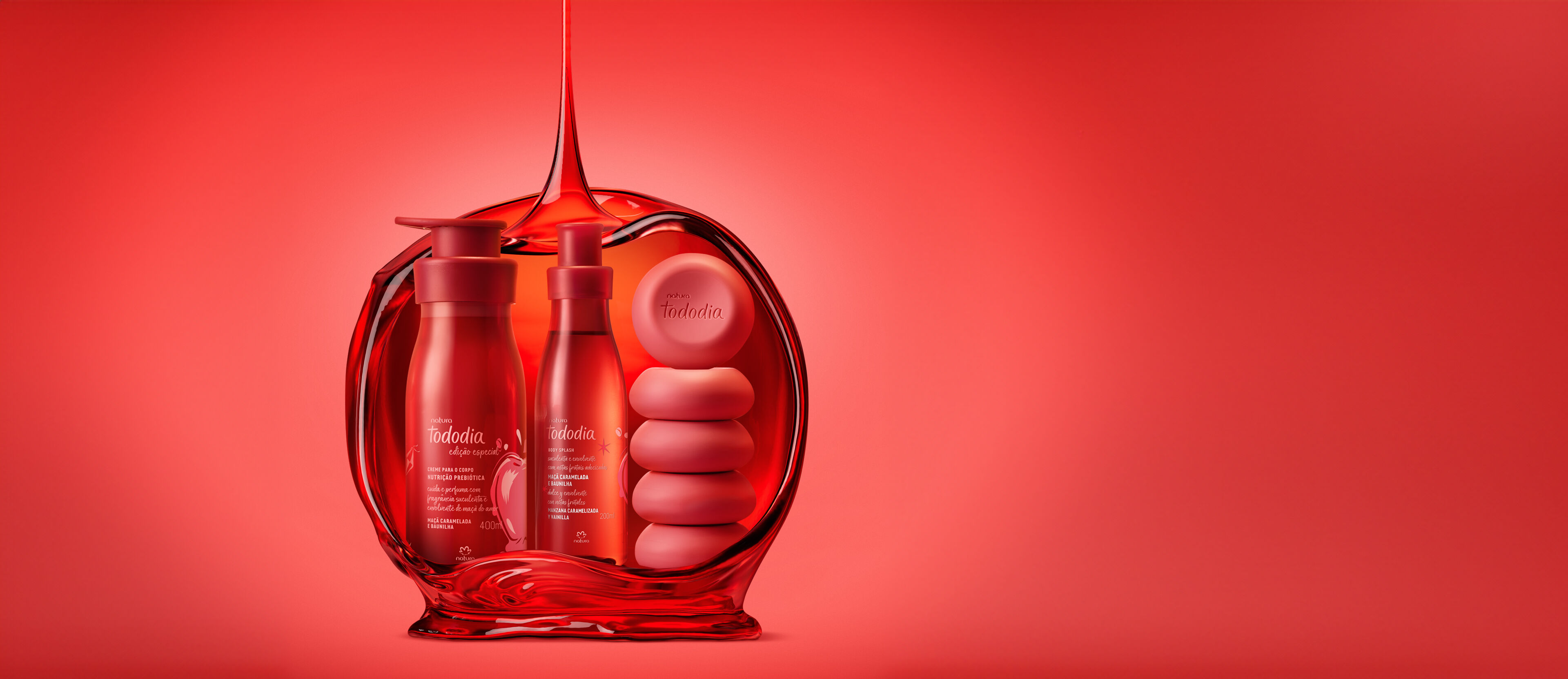 Kit Tododia Maçã Caramelada e Baunilha (3 produtos)