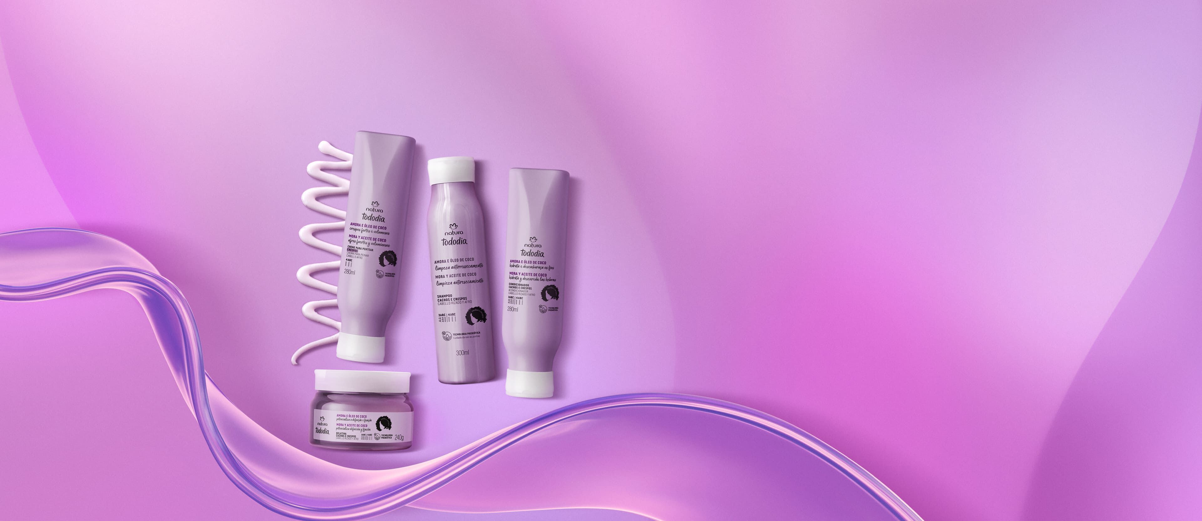 Kit Crespos Tododia Amora e Óleo de Coco (4 produtos)