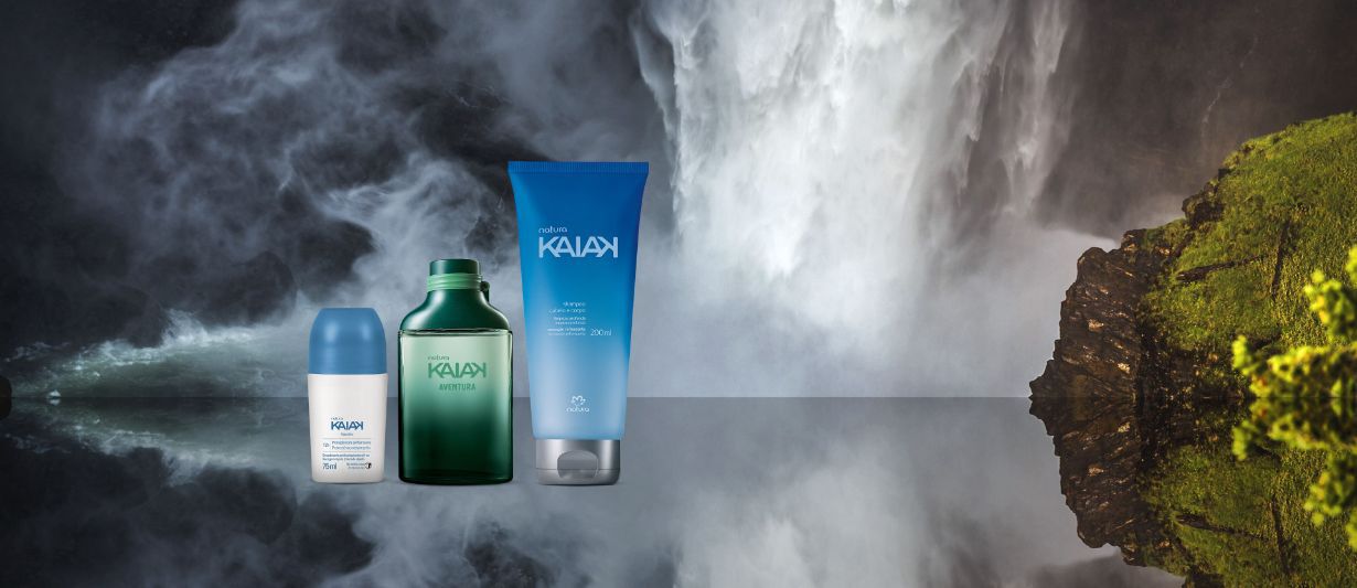 Kit Kaiak Aventura Masculino, Desodorante Roll-on e Shampoo (3 produtos)
