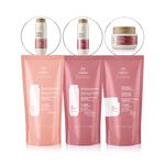 Kit Refil Shampoo, Condicionador e Máscara Lumina para Restauração e Liso Prolongado
