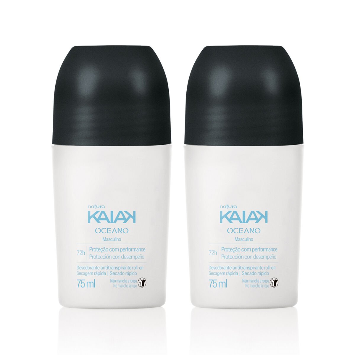Kit Desodorante Antitranspirante Roll-on Kaiak Oceano Masculino (2 unidades)