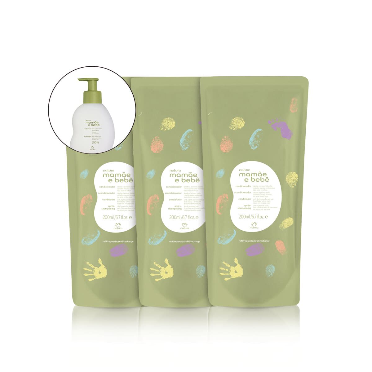 Kit Refil Condicionador Suave Mamãe e Bebê (3 unidades)