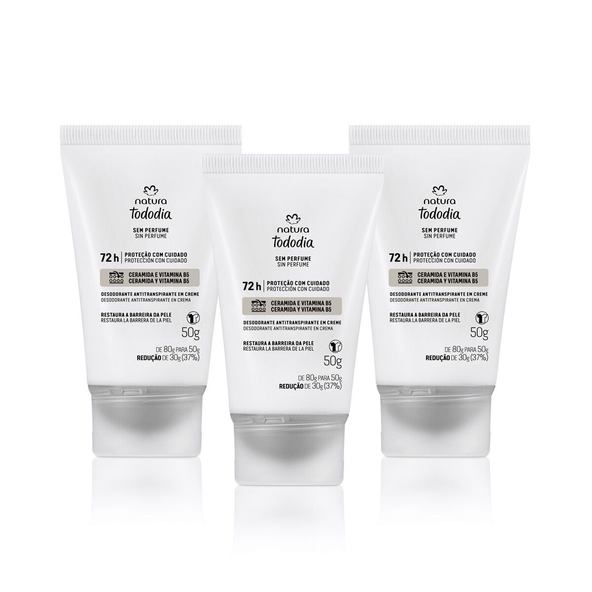 Kit Desodorante em Creme Tododia sem Perfume (3 Produtos)