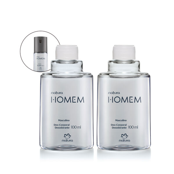 Kit Refil Desodorante Corporal Natura Homem (2 unidades)