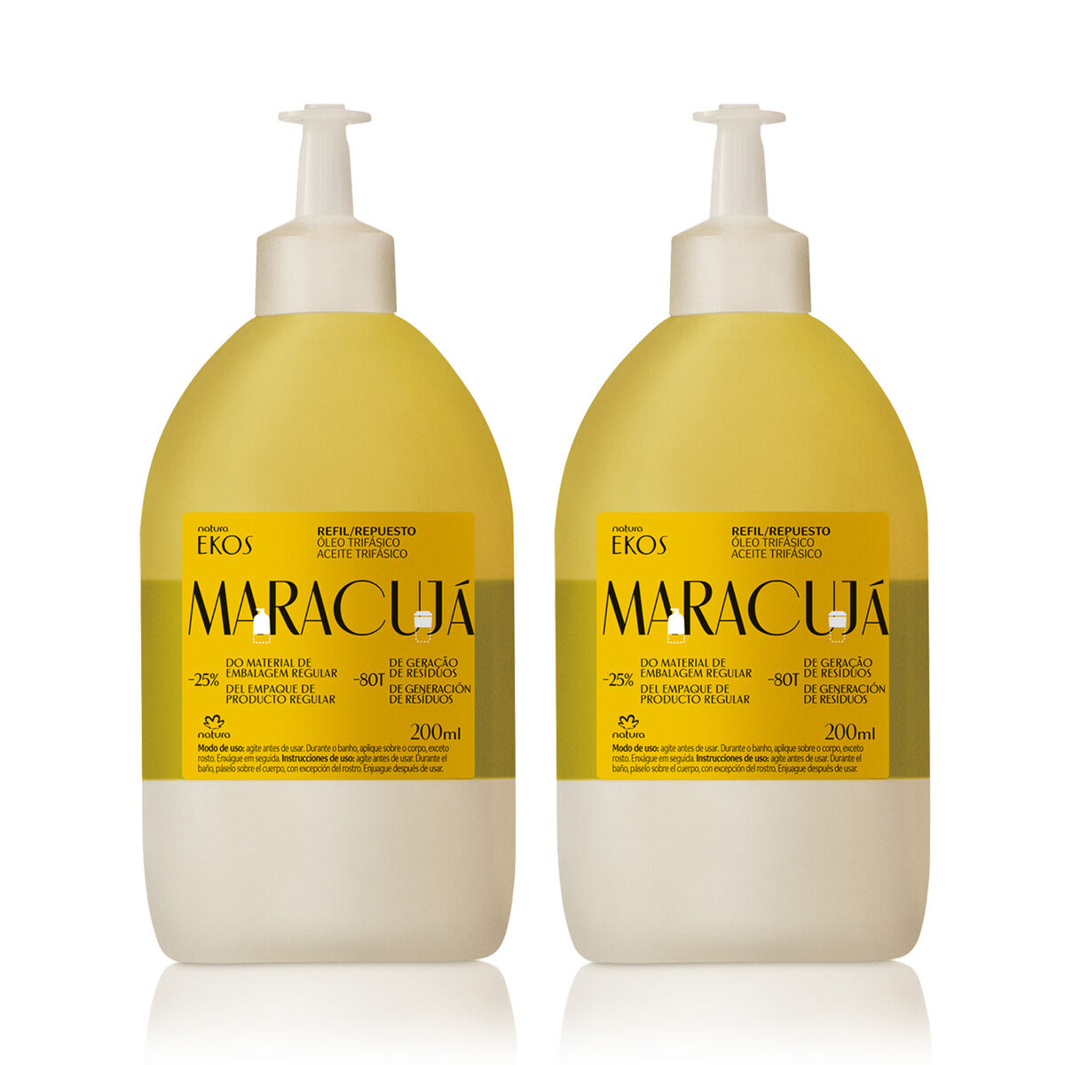 Kit Refil Ekos Óleo Trifasico Maracuja (2 Unidades)