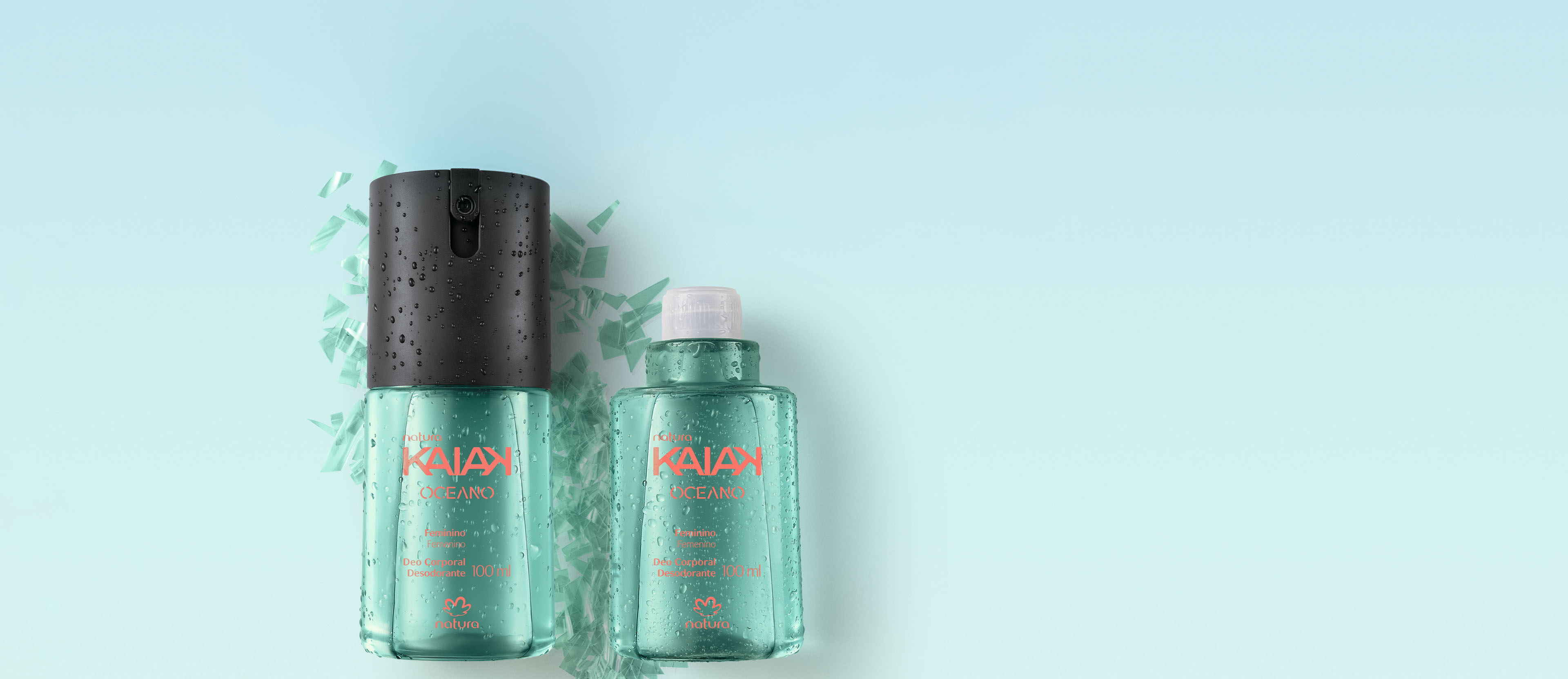 Kit Desodorante Corporal Kaiak Oceano Feminino com Refil