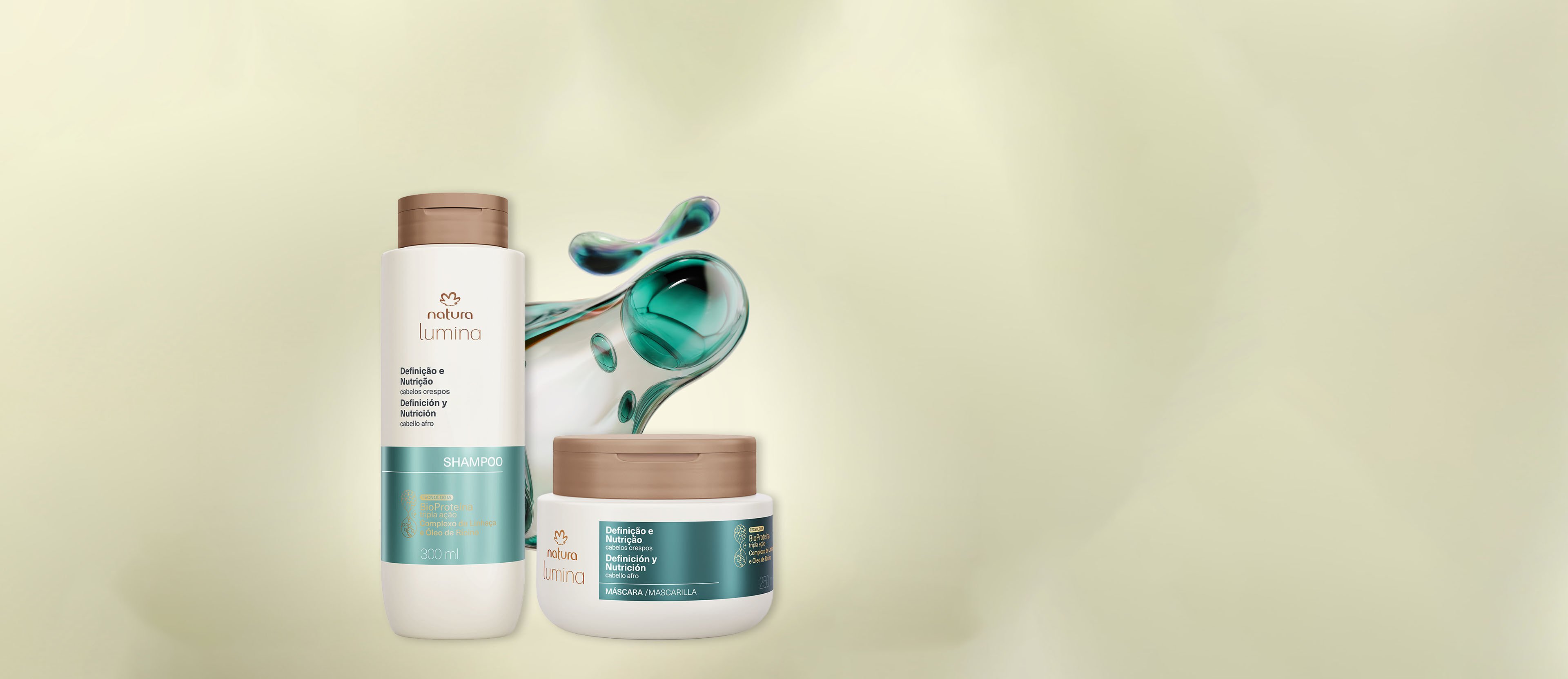 Kit Lumina Definição e Nutrição para Crespos Shampoo e Máscara