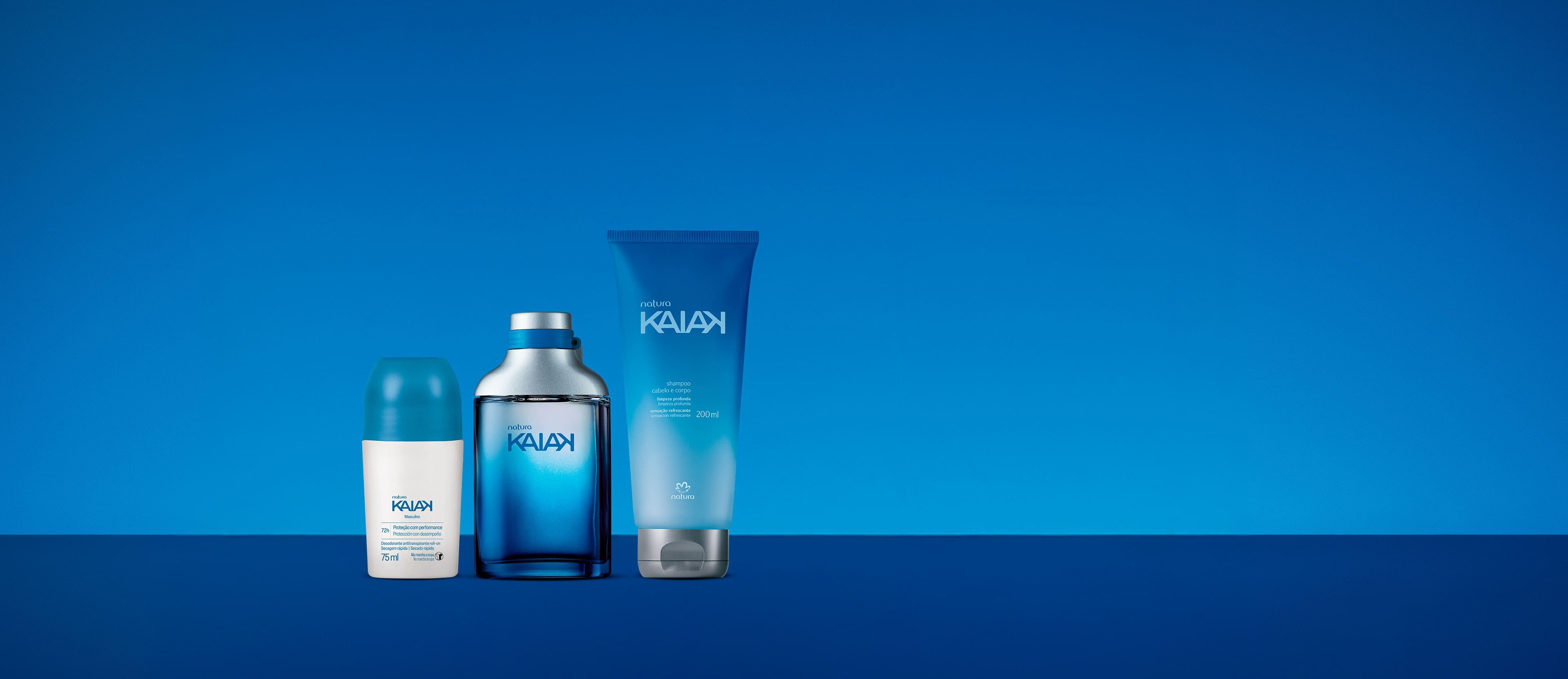 Kit Kaiak Masculino, Desodorante Roll-on e Shampoo (3 produtos)