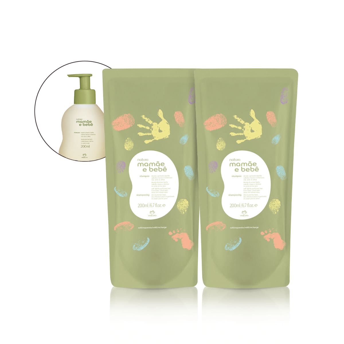 Kit Refil Shampoo MamĂŁe e BebĂȘ (2 unidades) Kit Refil Shampoo MamĂŁe e BebĂȘ (2 unidades)