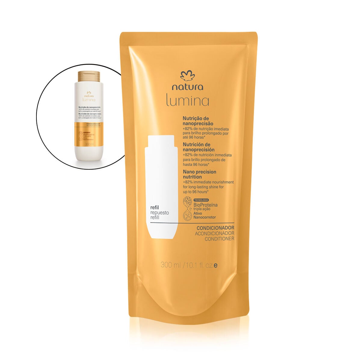 Refil Condicionador Lumina Nutricao de Nanoprecisao 300 Ml