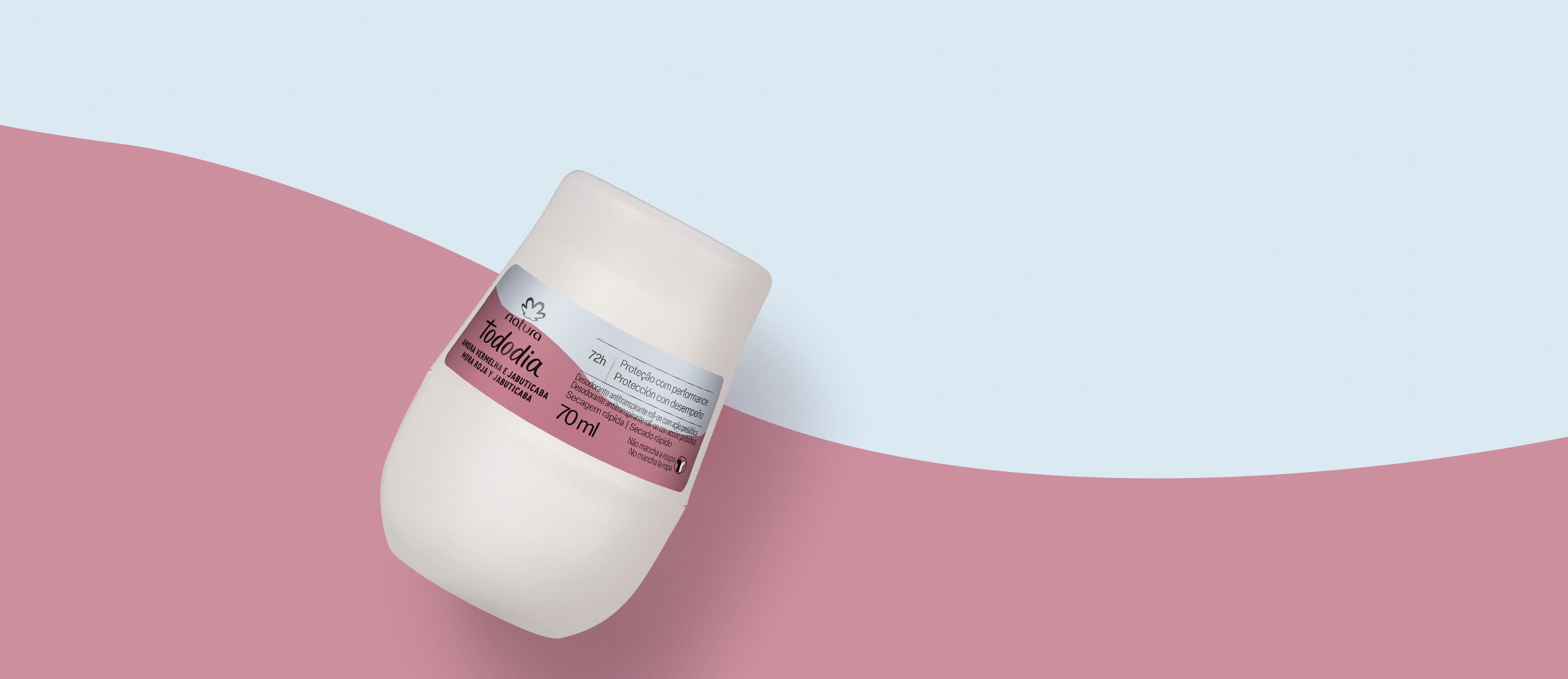 Desodorante Antitranspirante Roll-on Tododia Amora Vermelha e Jabuticaba