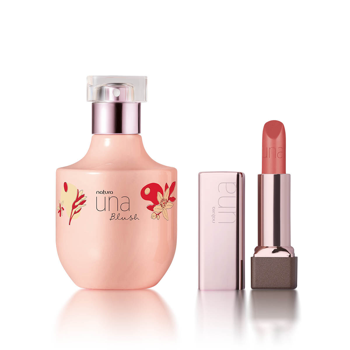 Kit Una Blush e Batom Cc Hidratante