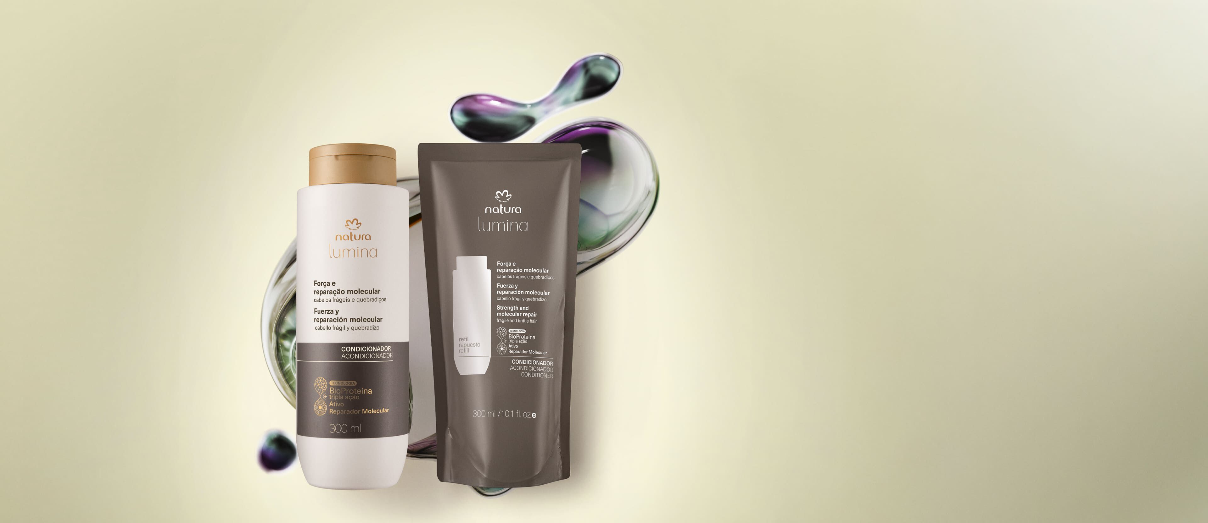 Kit Condicionador Lumina Força e Reparação Molecular com Refil