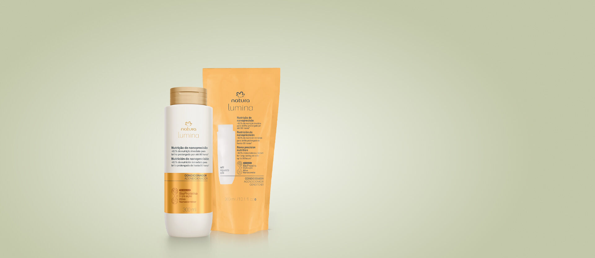 Kit Condicionador Nutrição de Nanoprecisão Lumina + Refil (2 produtos)