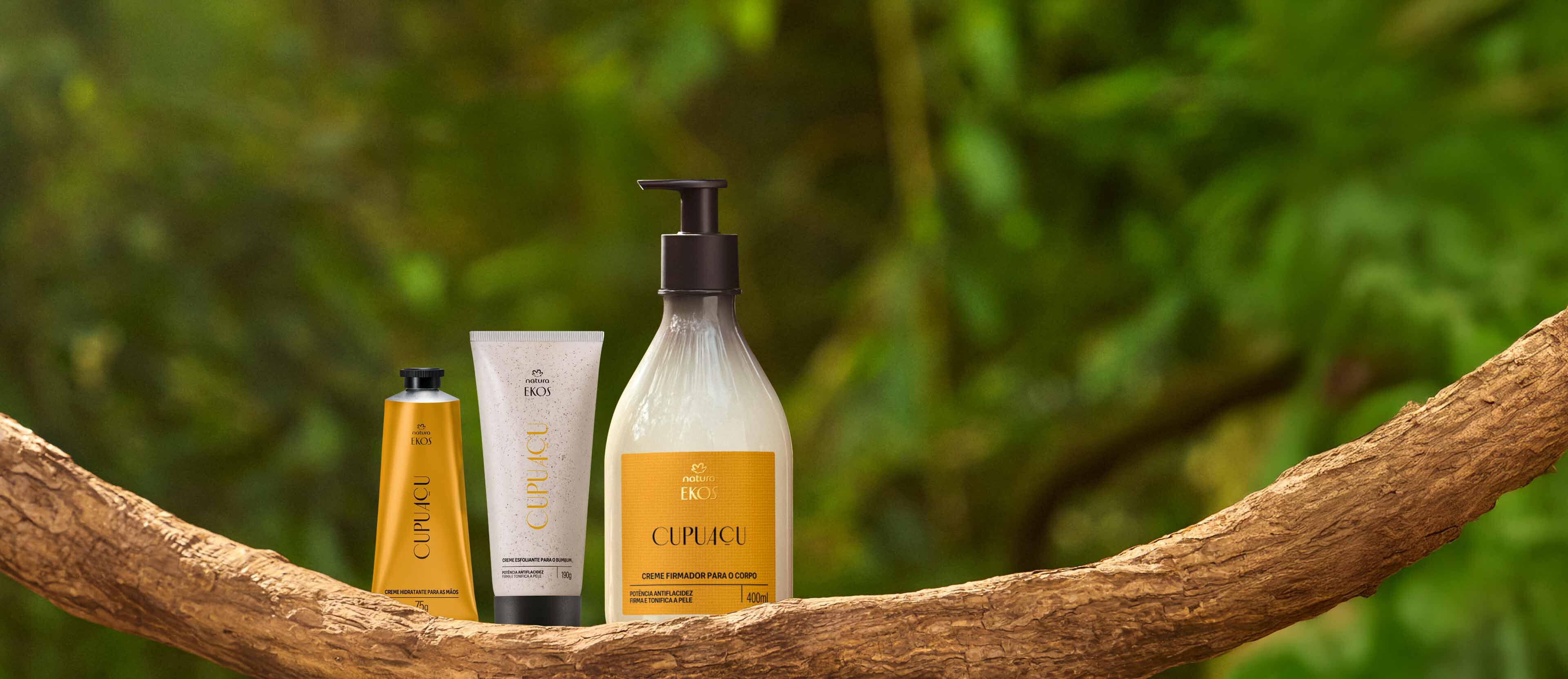 Kit Hidratante, Esfoliante e Creme para as Mãos Ekos Cupuaçu