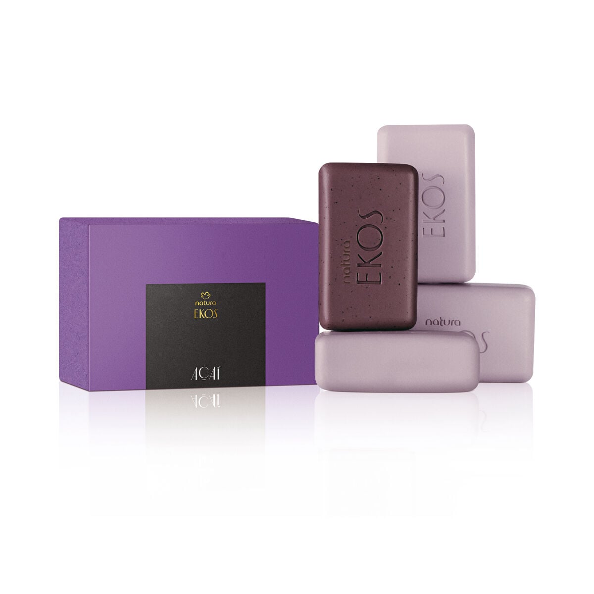 Sabonete em Barra Puro Vegetal Ekos Acai 4 un de 100 G
