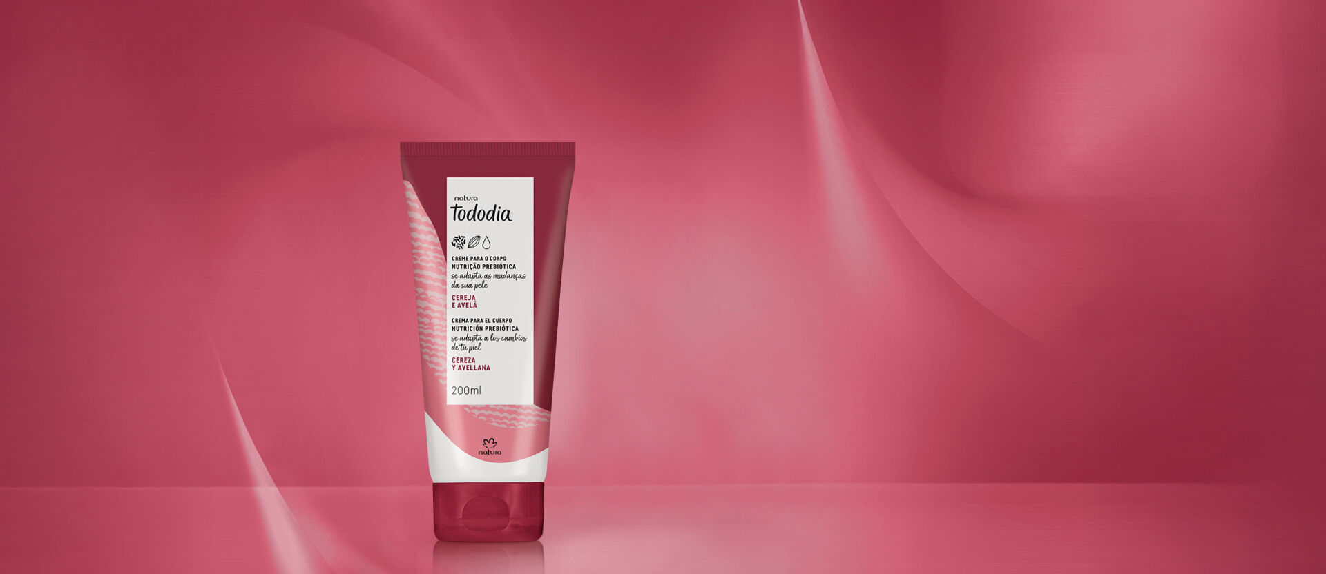 Creme Desodorante Nutritivo para o Corpo Tododia Cereja e Avelã