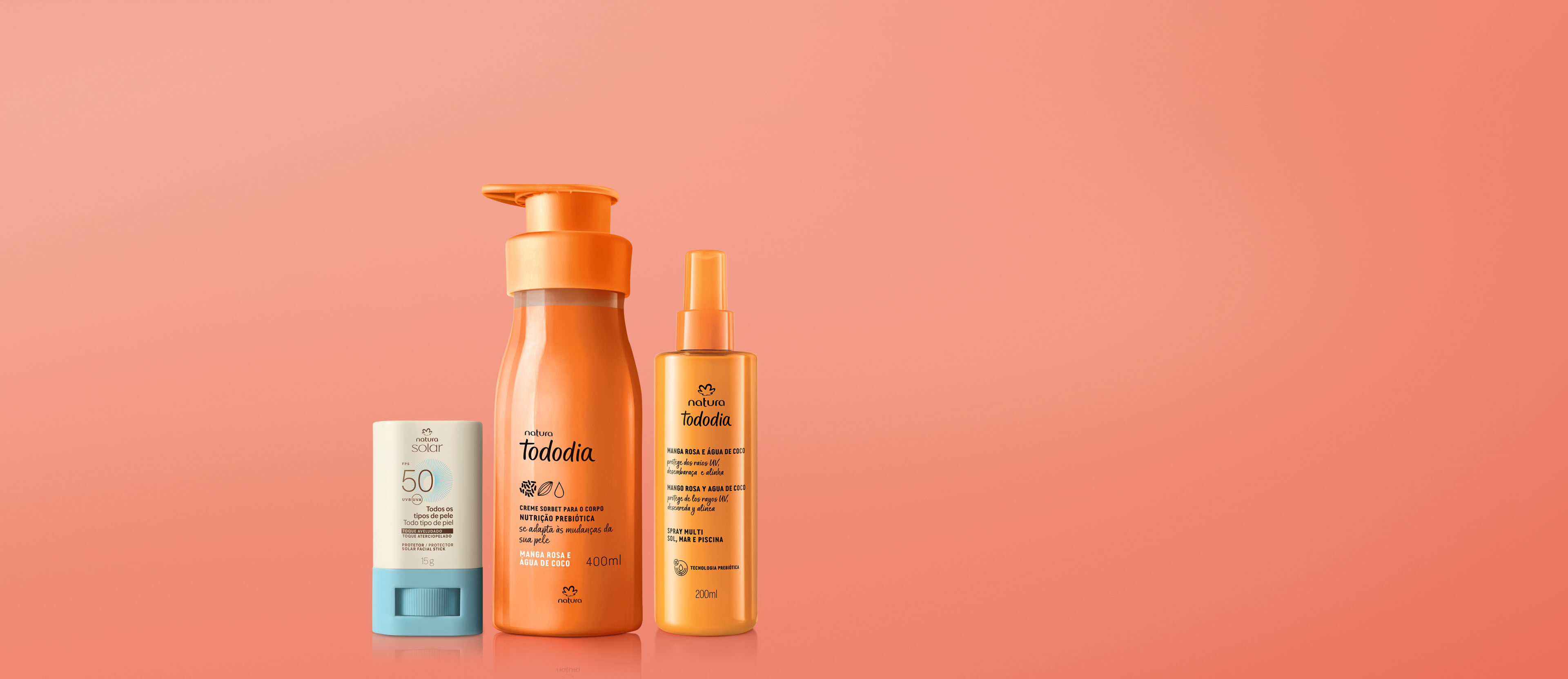 Kit Verão Tododia Manga Rosa e Água de Coco e Natura Solar