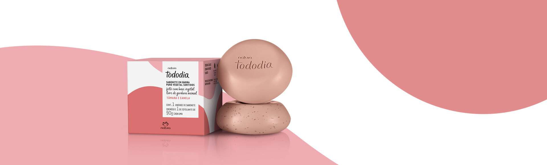 Sabonete em Barra Puro Vegetal Tododia Tâmara e Canela 2 un de 90 g