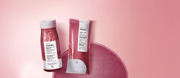 Kit Sabonete Líquido Gel Tododia Amora Vermelha e Jabuticaba com Refil (2 produtos)