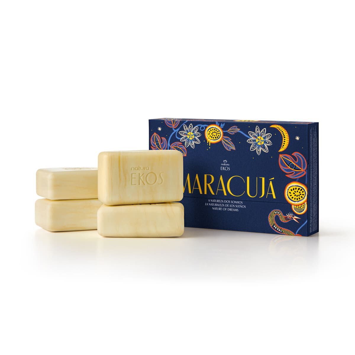 Sabonete em Barra Puro Vegetal Ekos Maracuja Natureza dos Sonhos (1 Caixa) 4 un de 100 G