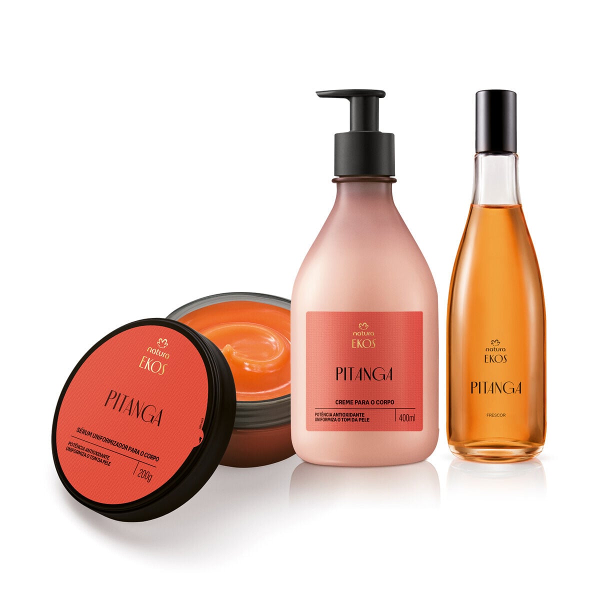 Kit Frescor, Hidratante e Sérum Ekos Pitanga (3 Produtos)