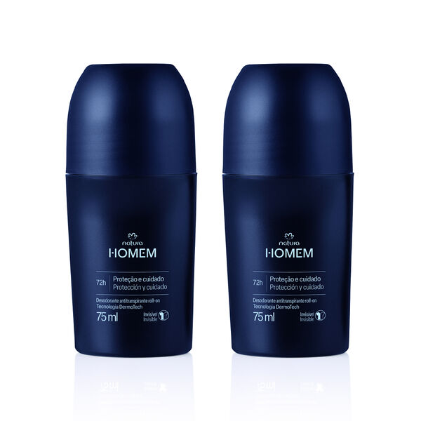 Kit Desodorante Antitranspirante Roll-On Natura Homem (2 unidades)